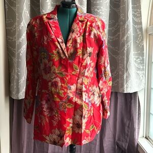 Floral Johnny Was flowy jacket.